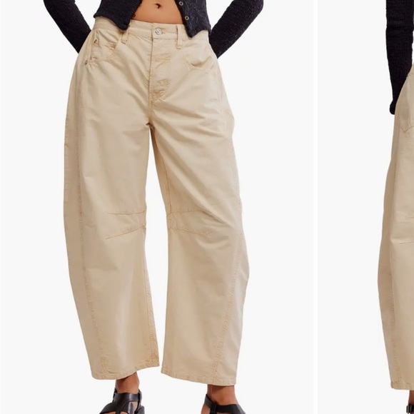 Free People Pants - Free people Good Luck Barrel Leg Pants bleached out, SIZE 31